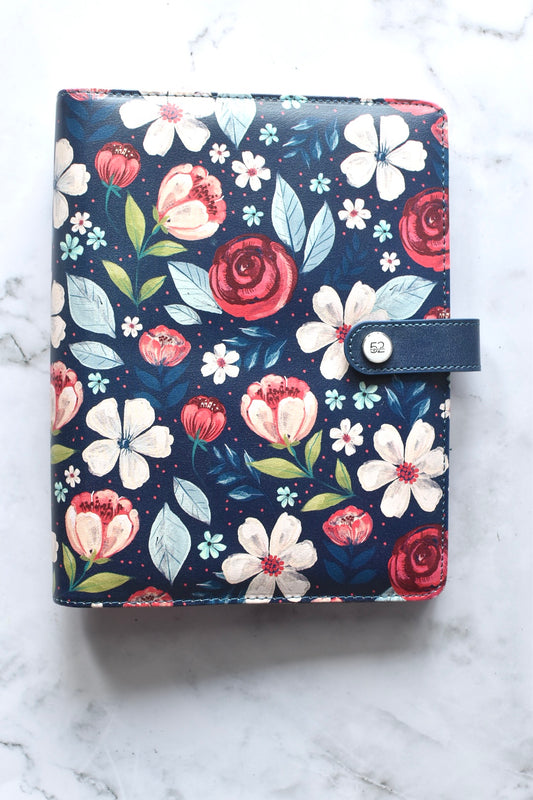 Blue Floral Bible Study Binder